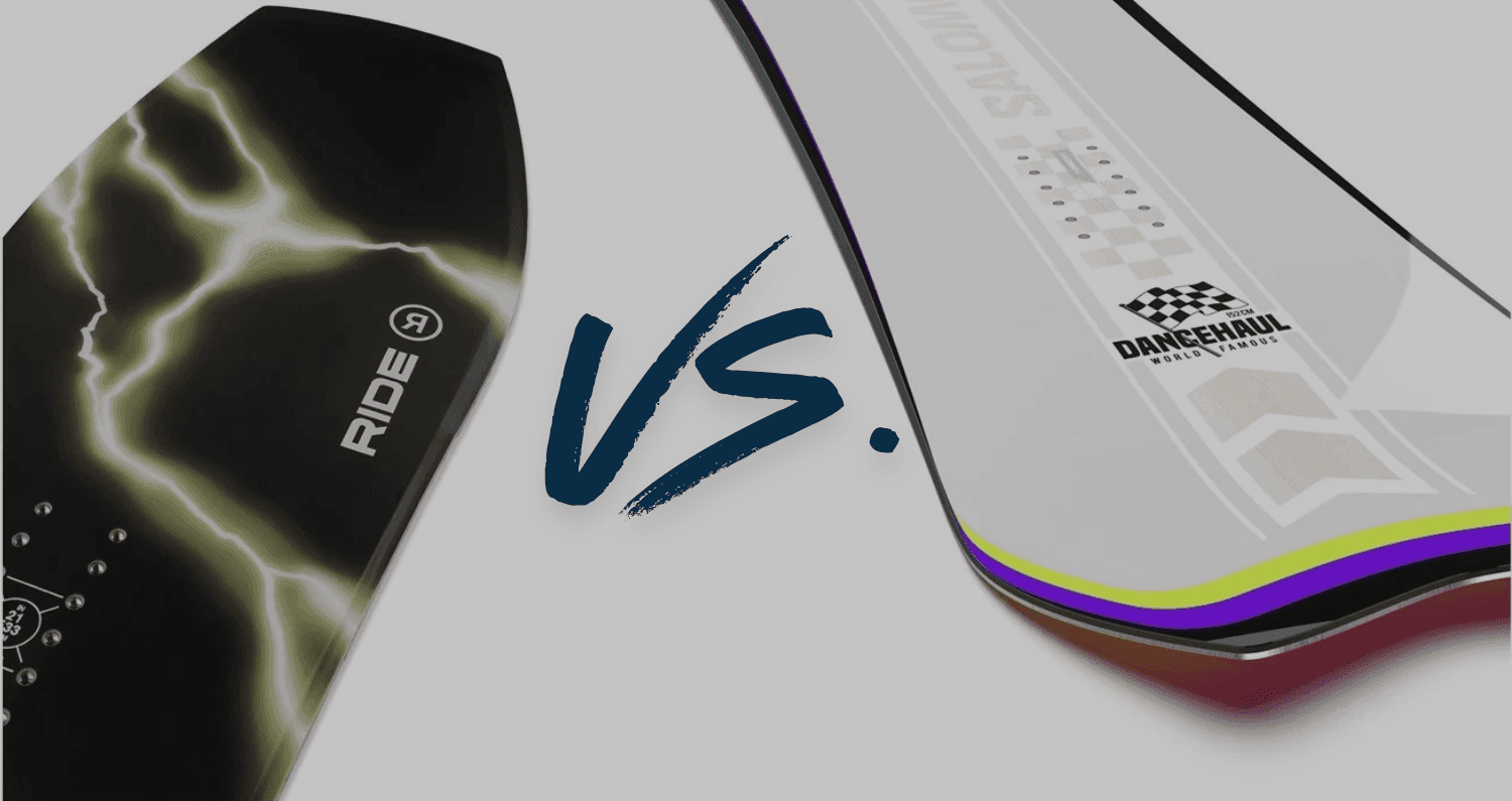 Ride Warpig vs Salomon Dancehaul Snowboard Comparison