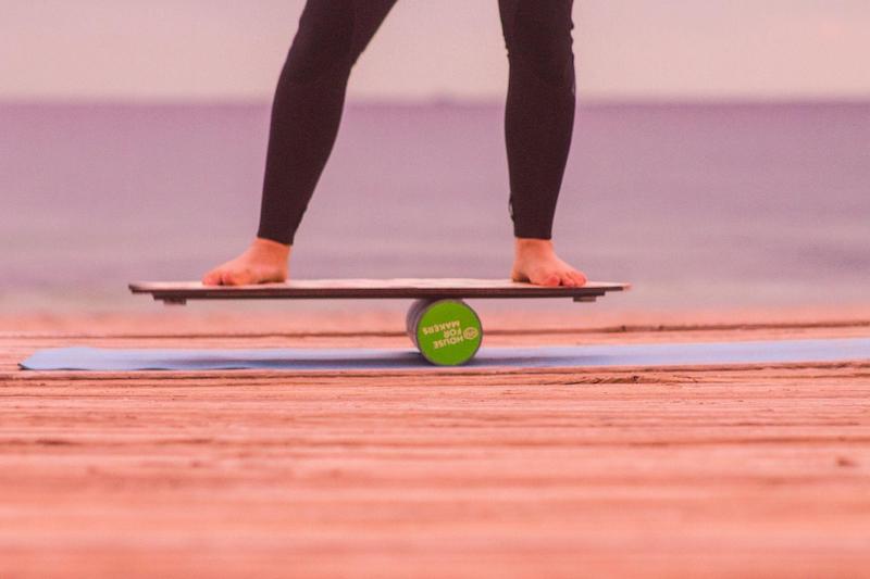 Snowboard workout - balance board